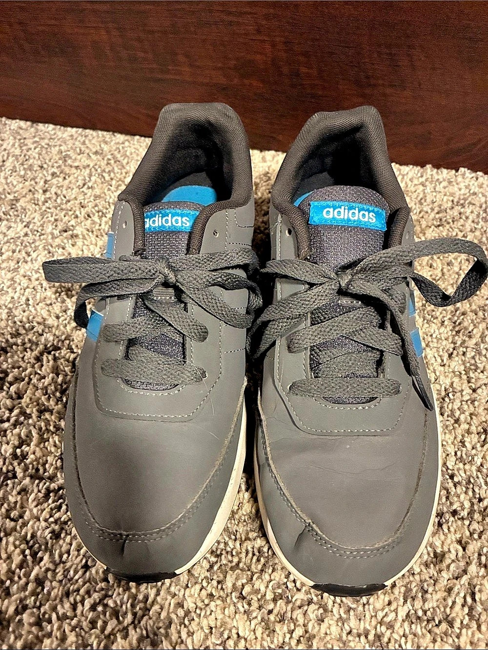 adidas Gray & Blue Sneakers